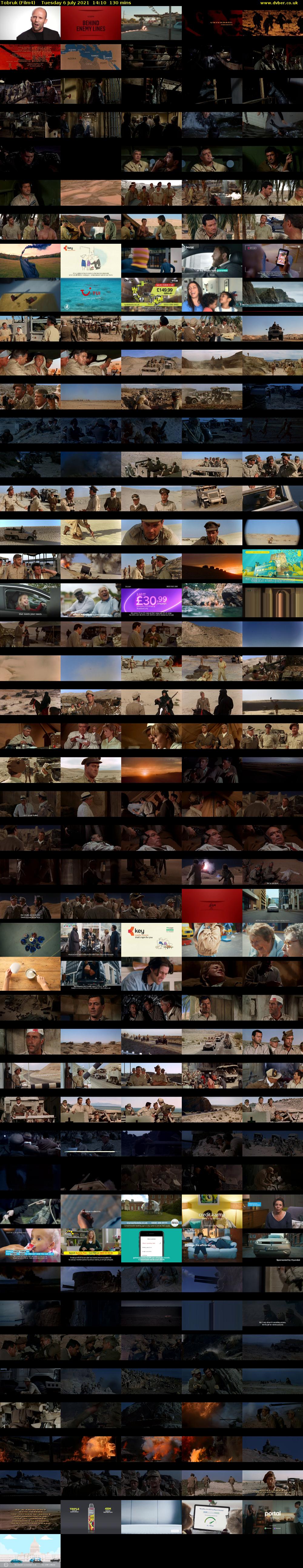 Tobruk (Film4) Tuesday 6 July 2021 14:10 - 16:20