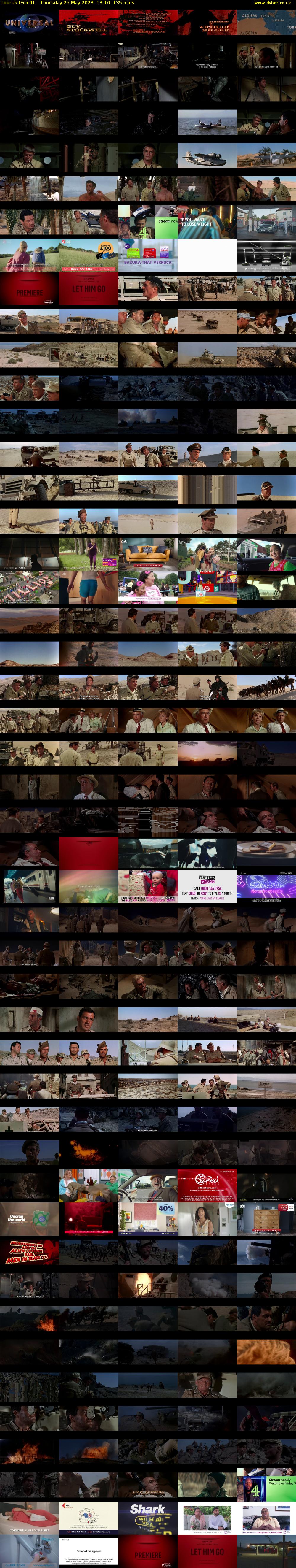 Tobruk (Film4) Thursday 25 May 2023 13:10 - 15:25