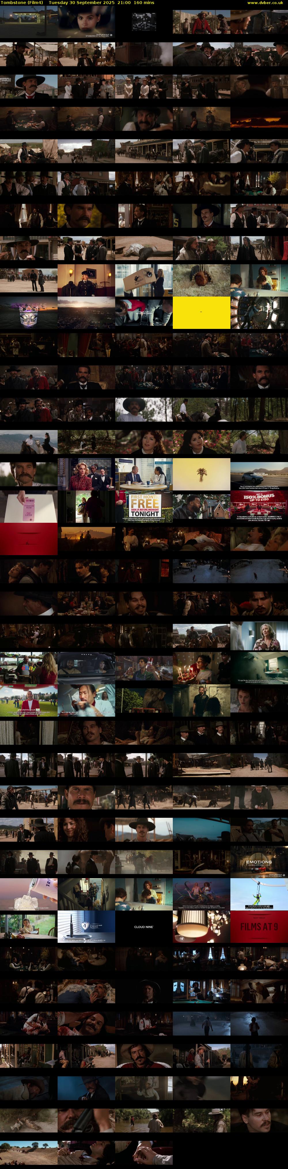 Tombstone (Film4) Tuesday 30 September 2025 21:00 - 23:40