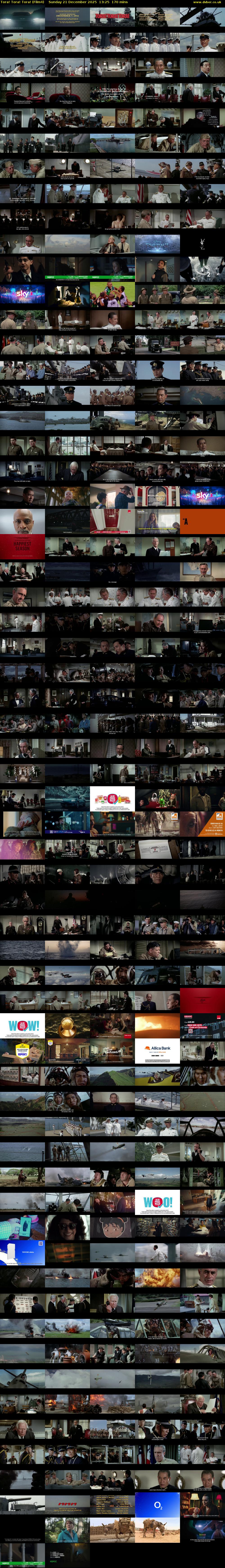 Tora! Tora! Tora! (Film4) Sunday 21 December 2025 13:25 - 16:15