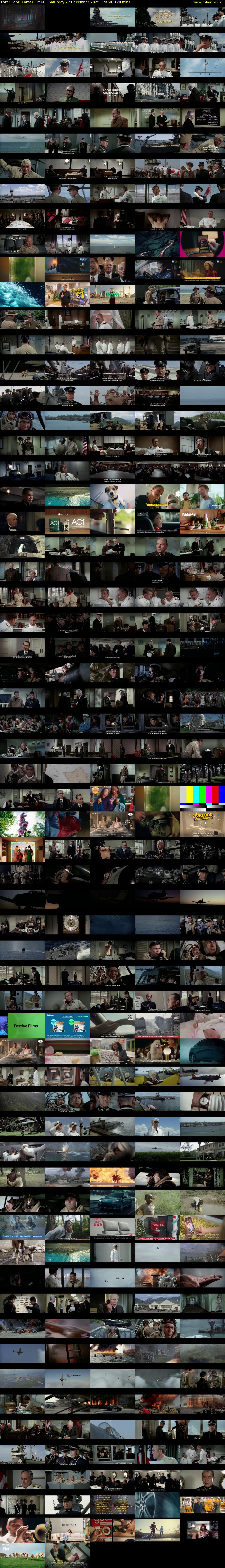 Tora! Tora! Tora! (Film4) Saturday 27 December 2025 15:50 - 18:40