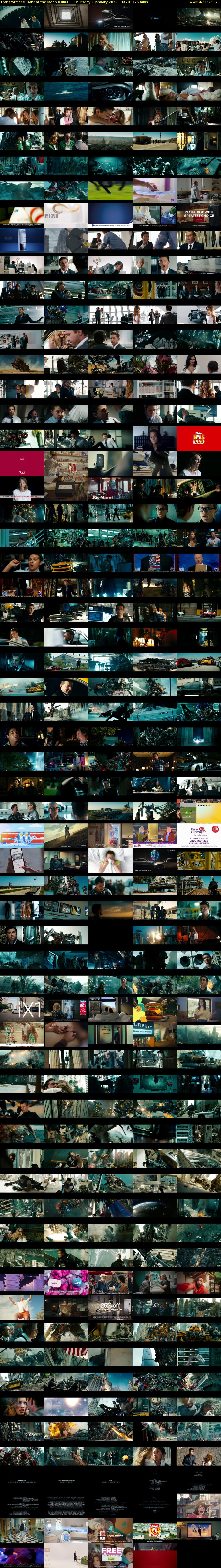 Transformers: Dark of the Moon (Film4) Thursday 4 January 2024 16:20 - 19:15
