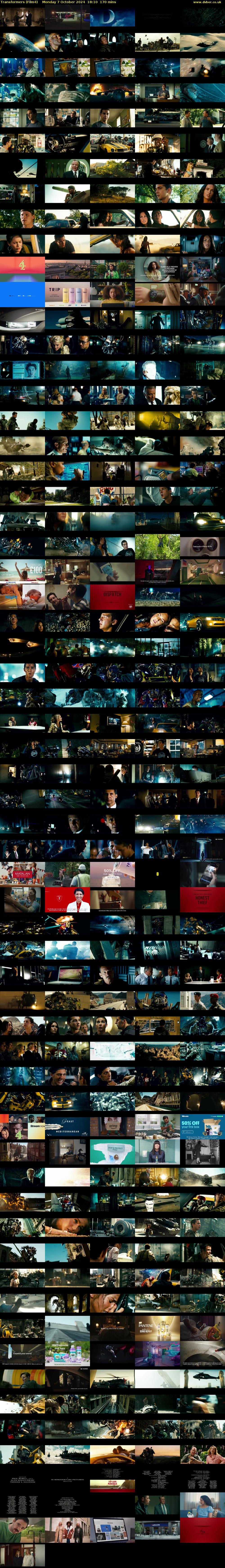 Transformers (Film4) Monday 7 October 2024 18:10 - 21:00
