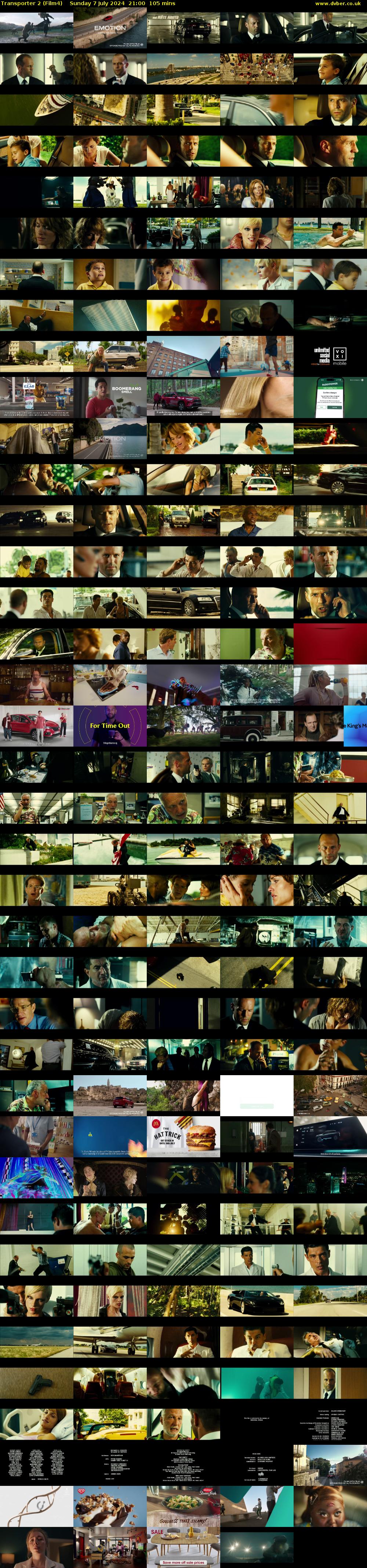 Transporter 2 (Film4) Sunday 7 July 2024 21:00 - 22:45