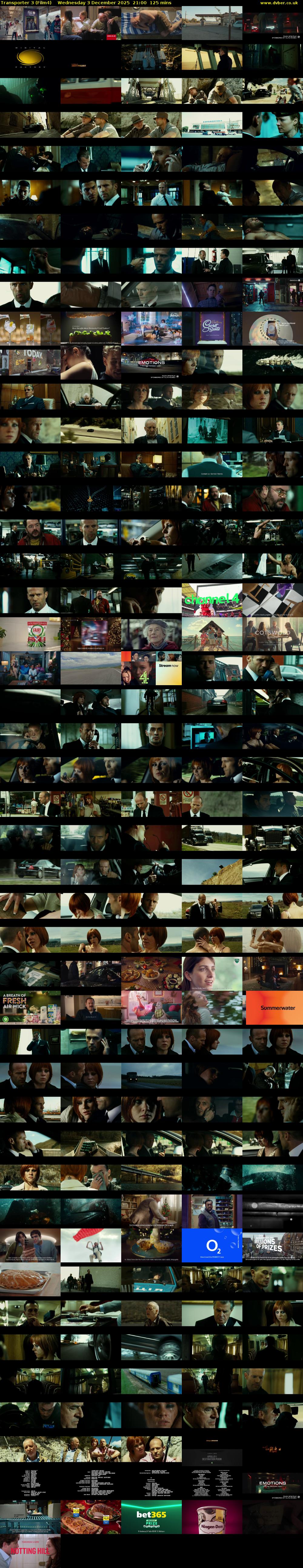 Transporter 3 (Film4) Wednesday 3 December 2025 21:00 - 23:05