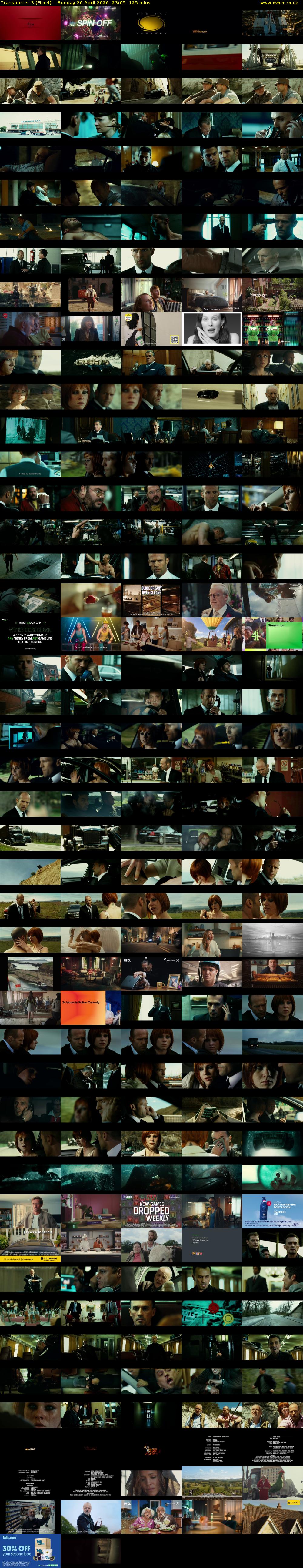 Transporter 3 (Film4) Sunday 26 April 2026 23:05 - 01:10