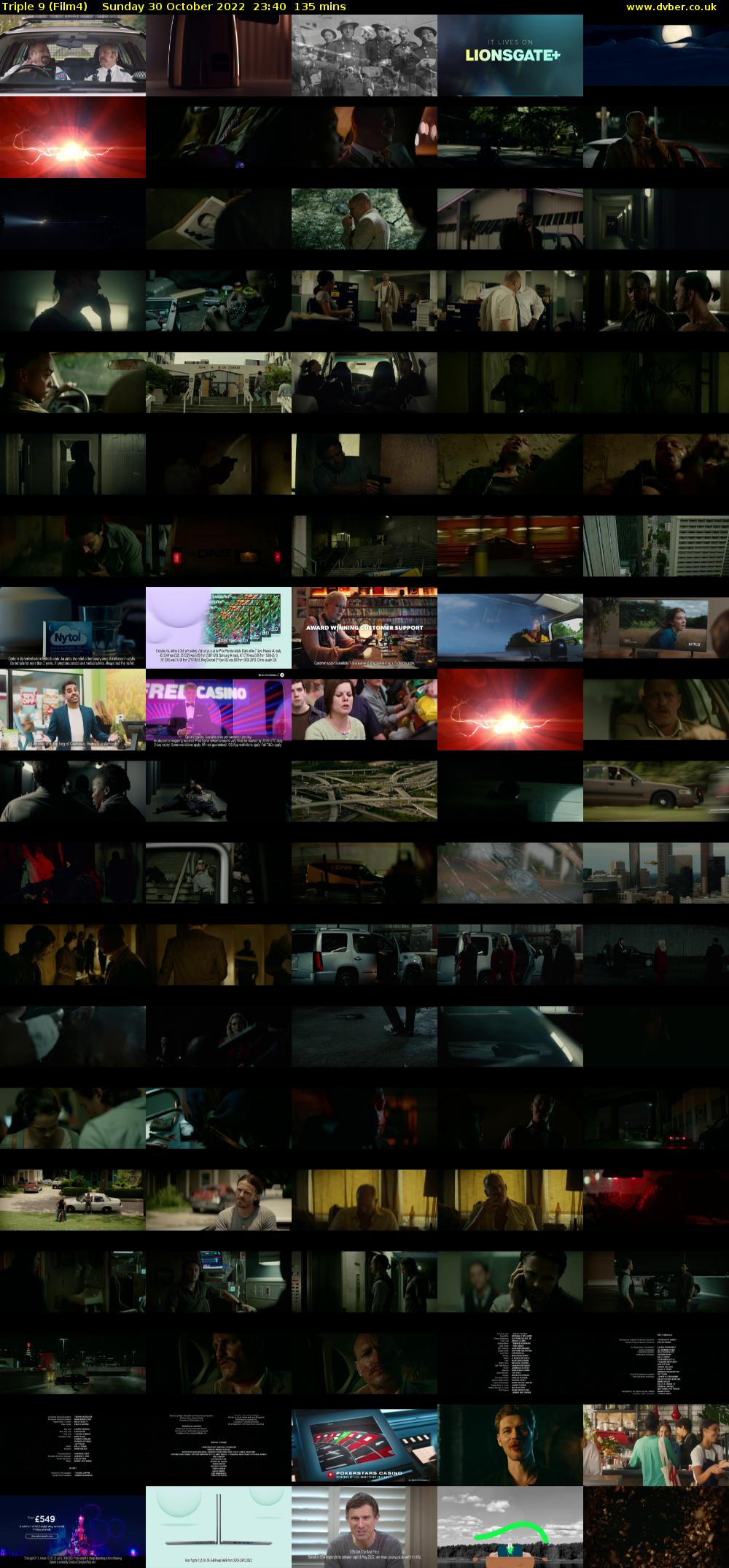 Triple 9 (Film4) Sunday 30 October 2022 23:40 - 01:55
