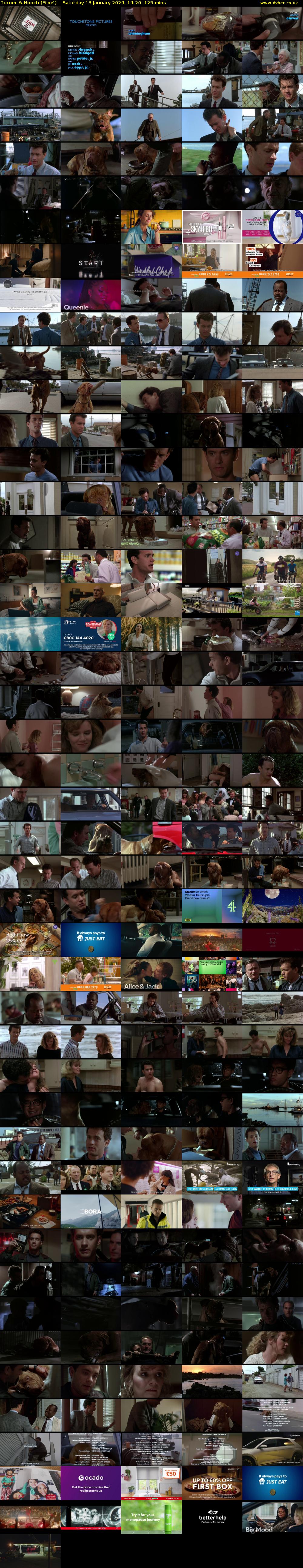 Turner & Hooch (Film4) Saturday 13 January 2024 14:20 - 16:25