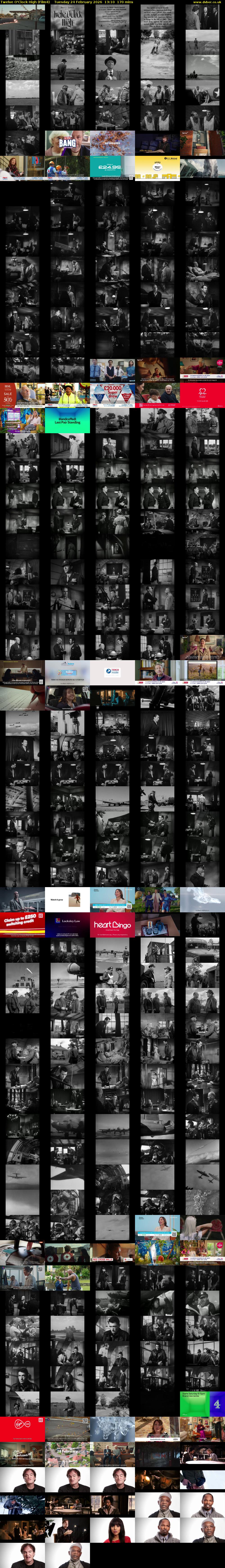 Twelve O'Clock High (Film4) Tuesday 24 February 2026 13:10 - 16:00