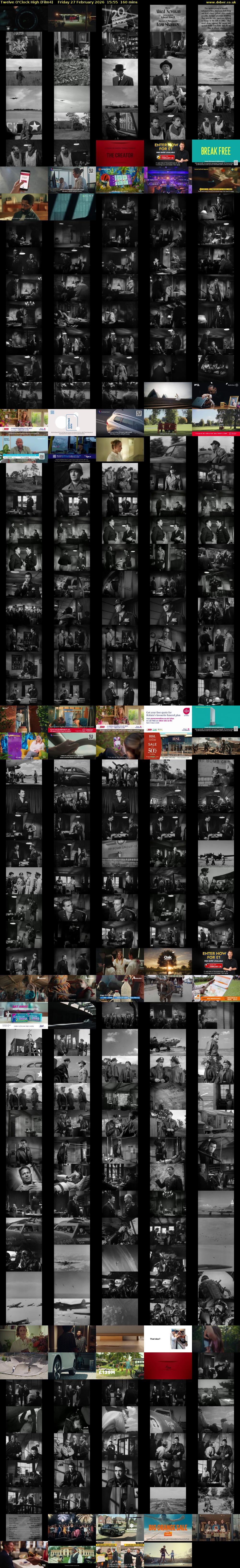 Twelve O'Clock High (Film4) Friday 27 February 2026 15:55 - 18:35