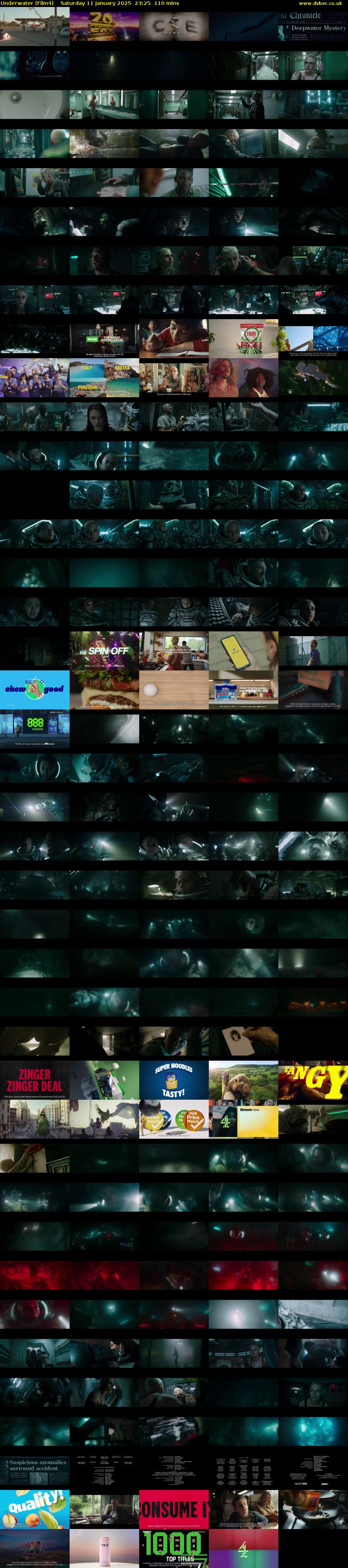 Underwater (Film4) Saturday 11 January 2025 23:25 - 01:15