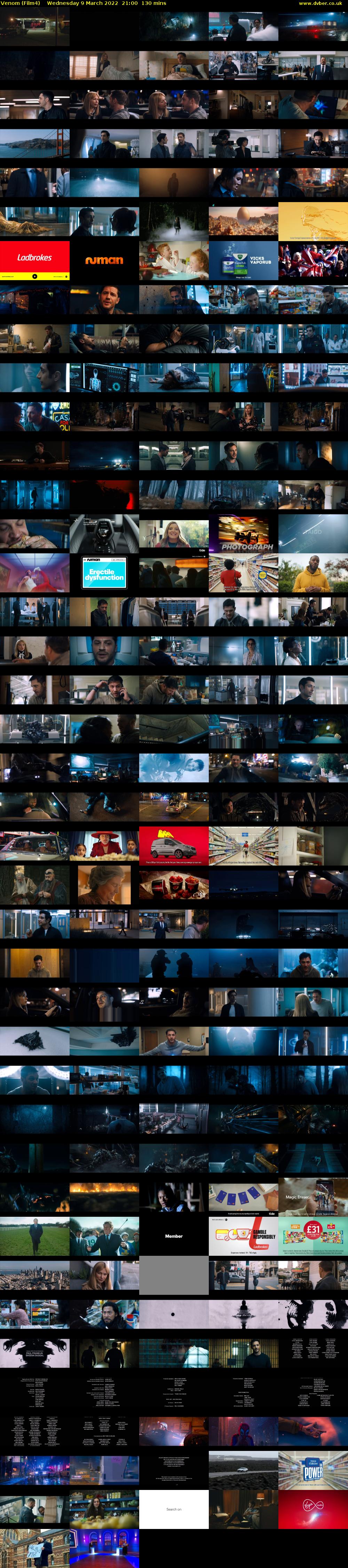 Venom (Film4) Wednesday 9 March 2022 21:00 - 23:10