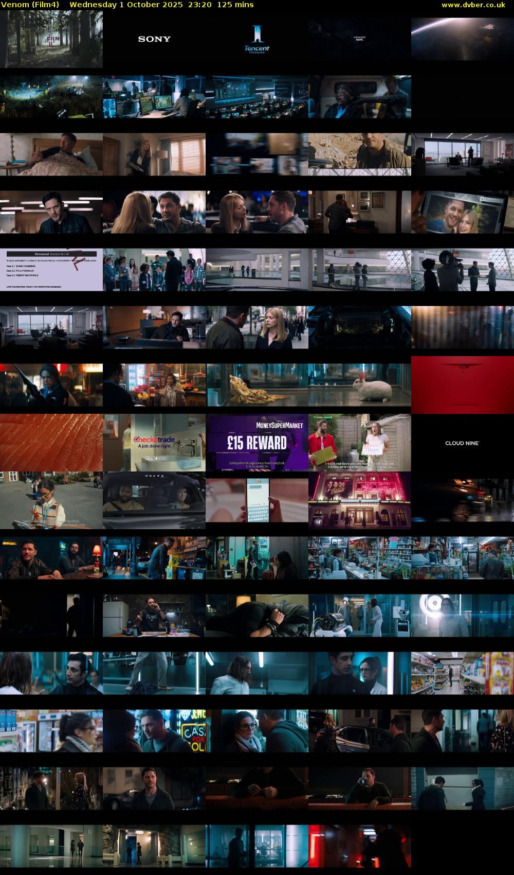 Venom (Film4) Wednesday 1 October 2025 23:20 - 01:25