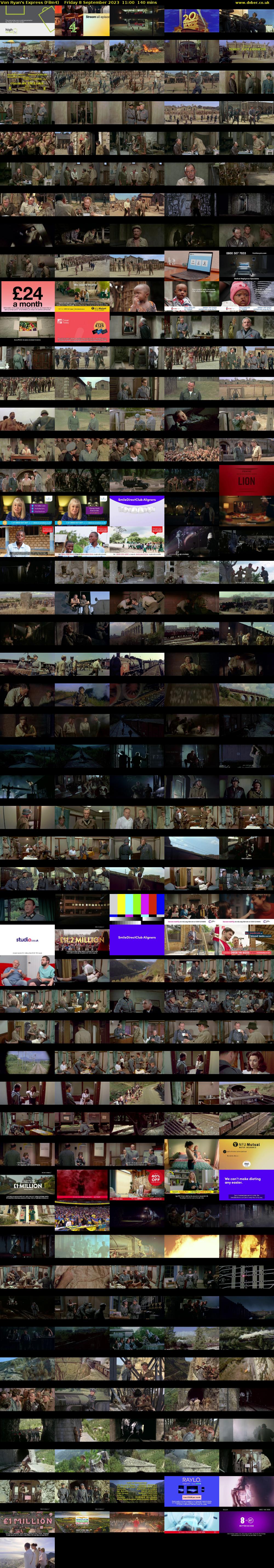 Von Ryan's Express (Film4) Friday 8 September 2023 11:00 - 13:20