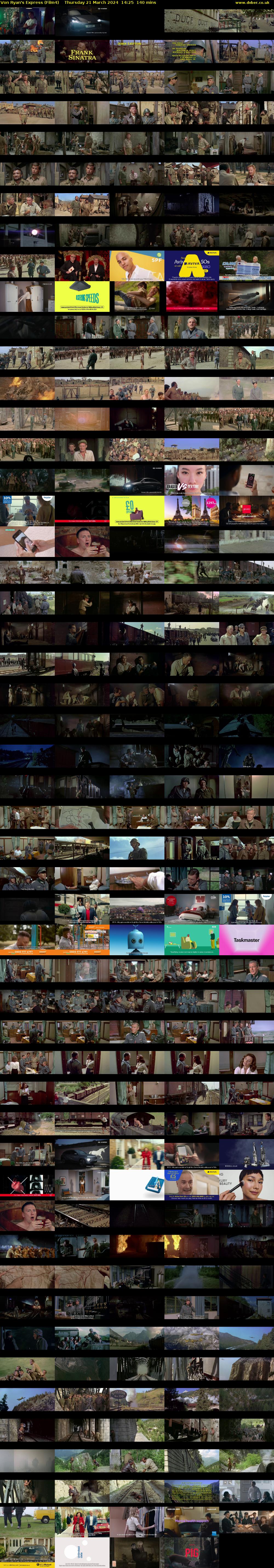 Von Ryan's Express (Film4) Thursday 21 March 2024 14:25 - 16:45
