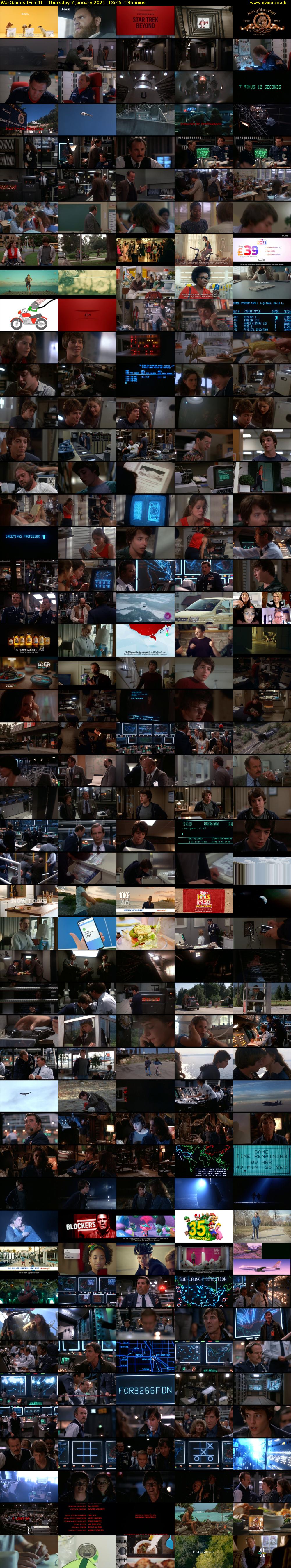 WarGames (Film4) Thursday 7 January 2021 18:45 - 21:00