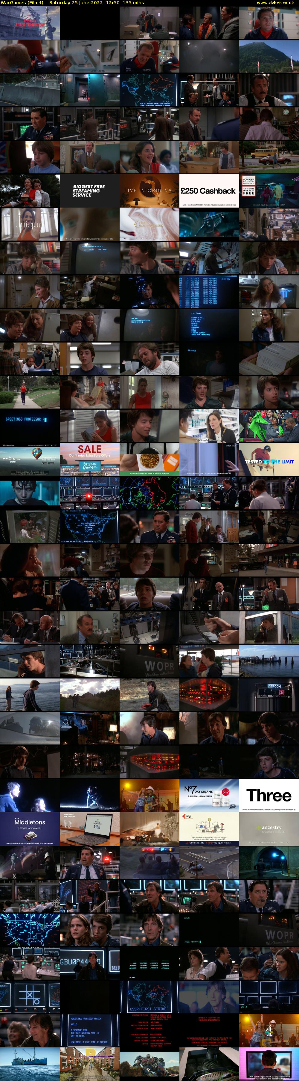 WarGames (Film4) Saturday 25 June 2022 12:50 - 15:05