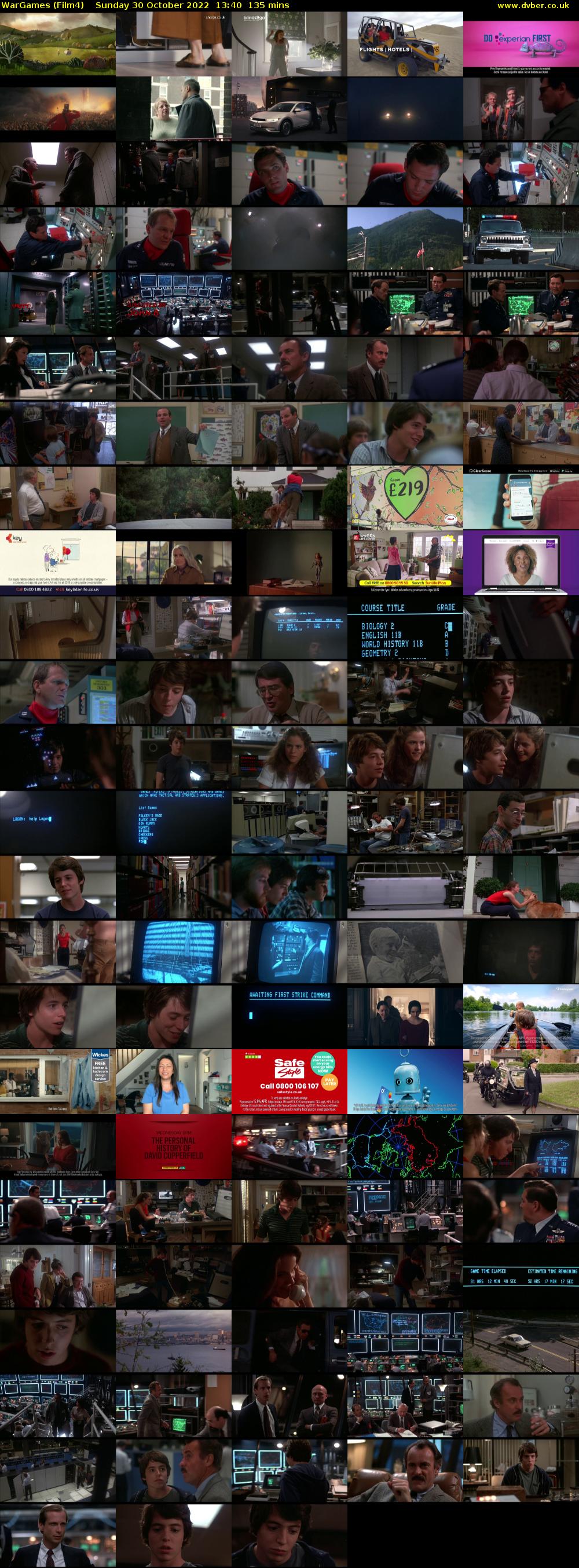 WarGames (Film4) Sunday 30 October 2022 13:40 - 15:55