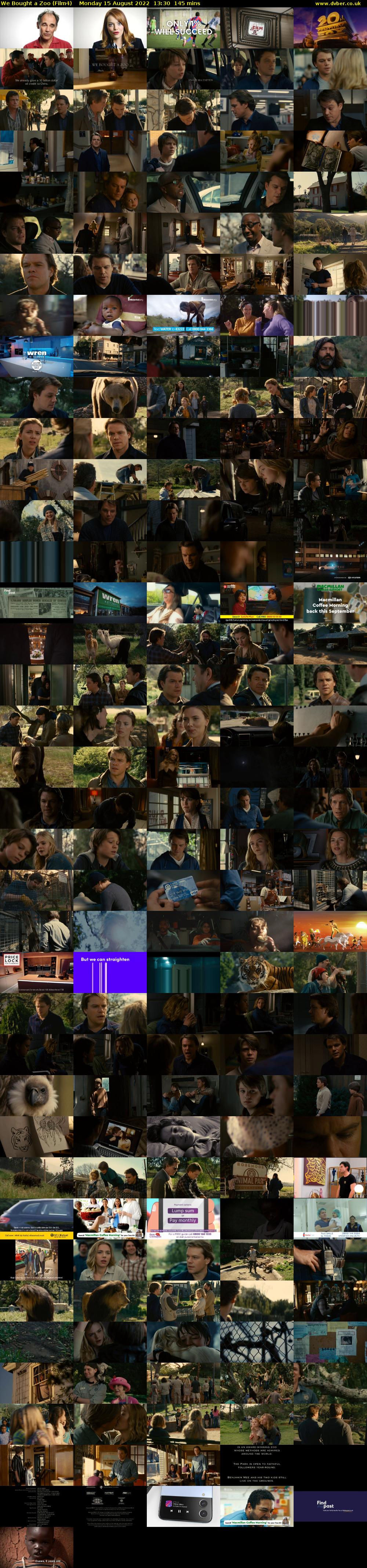 We Bought a Zoo (Film4) Monday 15 August 2022 13:30 - 15:55