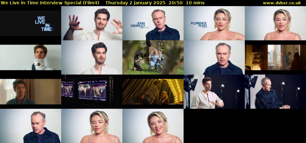 We Live in Time Interview Special (Film4) Thursday 2 January 2025 20:50 - 21:00