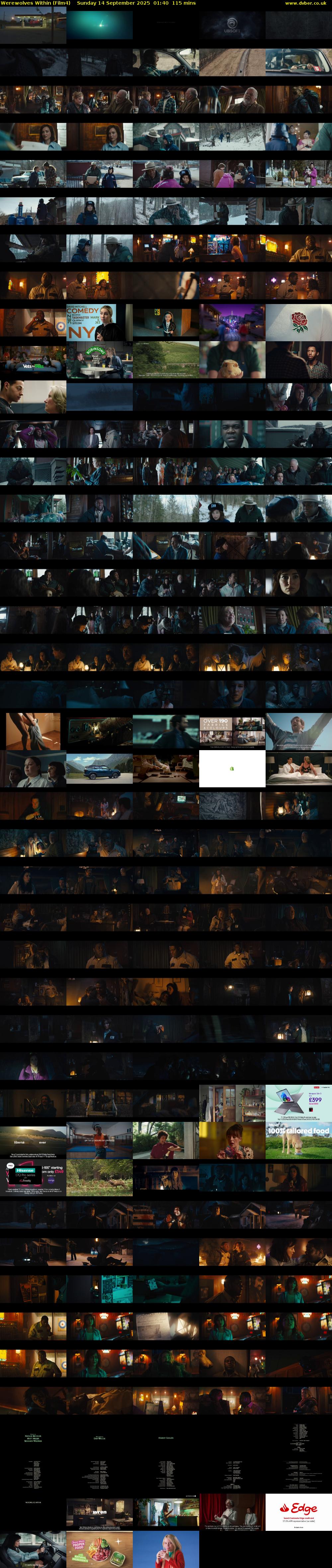 Werewolves Within (Film4) Sunday 14 September 2025 01:40 - 03:35