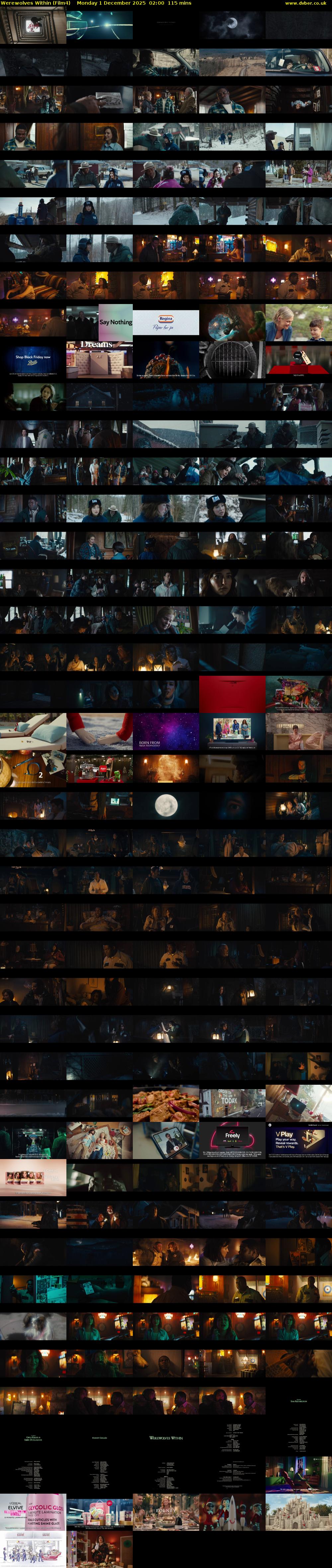 Werewolves Within (Film4) Monday 1 December 2025 02:00 - 03:55