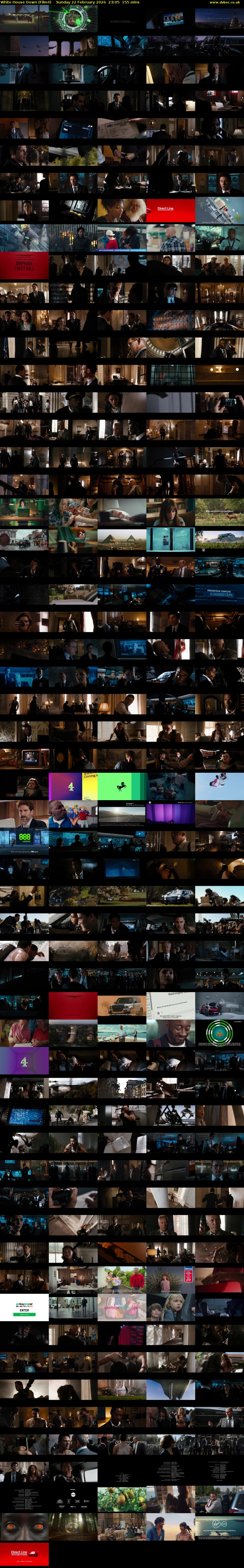 White House Down (Film4) Sunday 22 February 2026 23:05 - 01:40