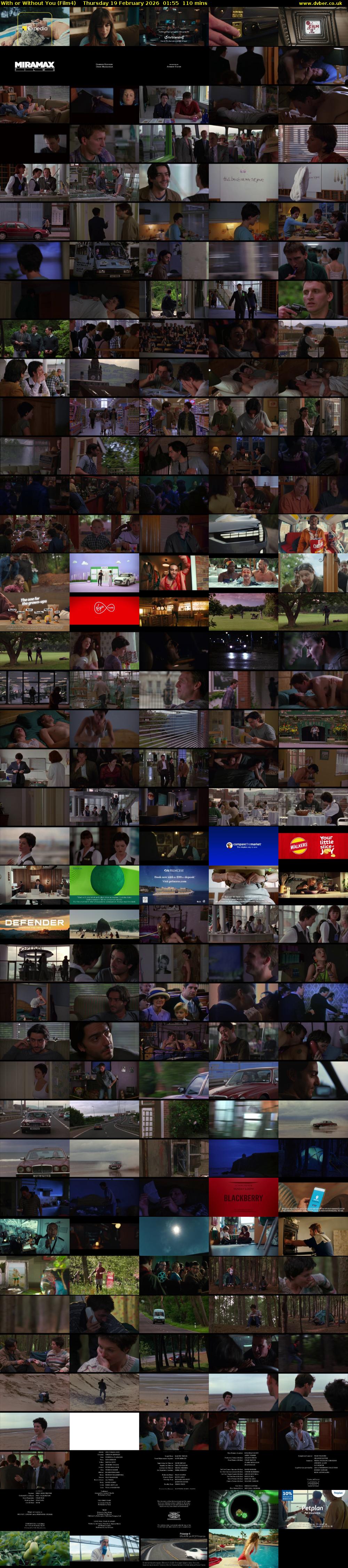 With or Without You (Film4) Thursday 19 February 2026 01:55 - 03:45