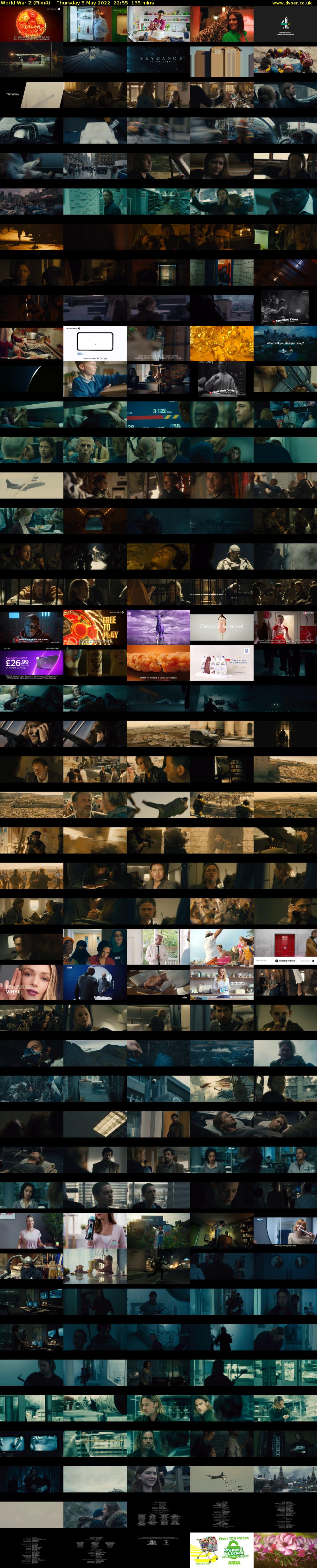 World War Z (Film4) Thursday 5 May 2022 22:55 - 01:10