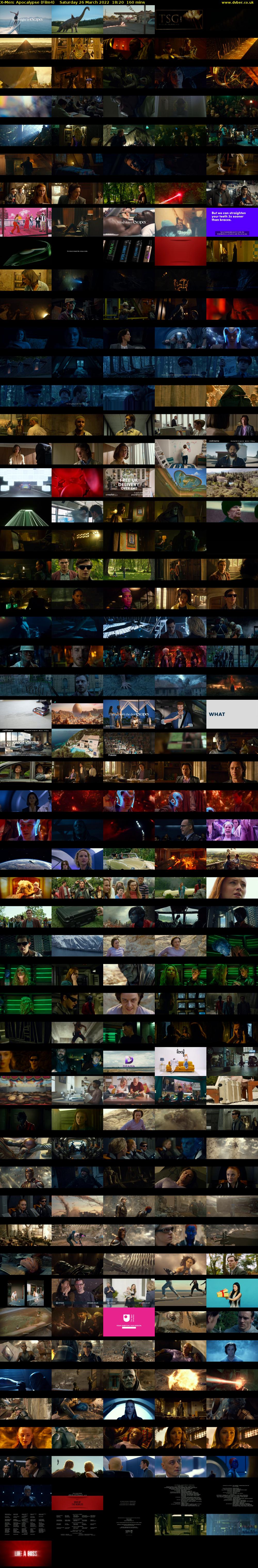 X-Men: Apocalypse (Film4) Saturday 26 March 2022 18:20 - 21:00
