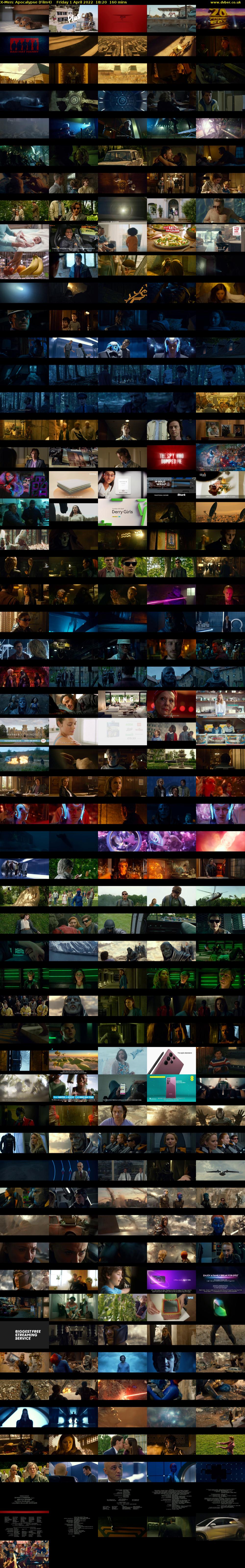 X-Men: Apocalypse (Film4) Friday 1 April 2022 18:20 - 21:00