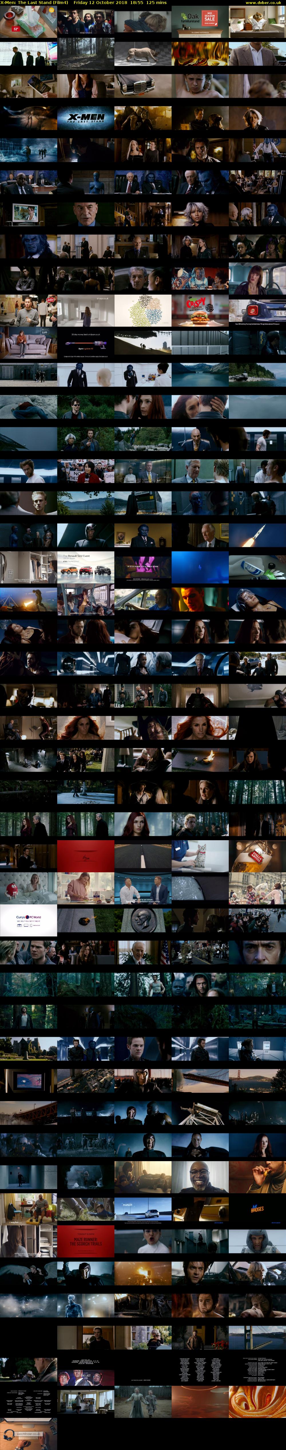 X-Men: The Last Stand (Film4) Friday 12 October 2018 18:55 - 21:00