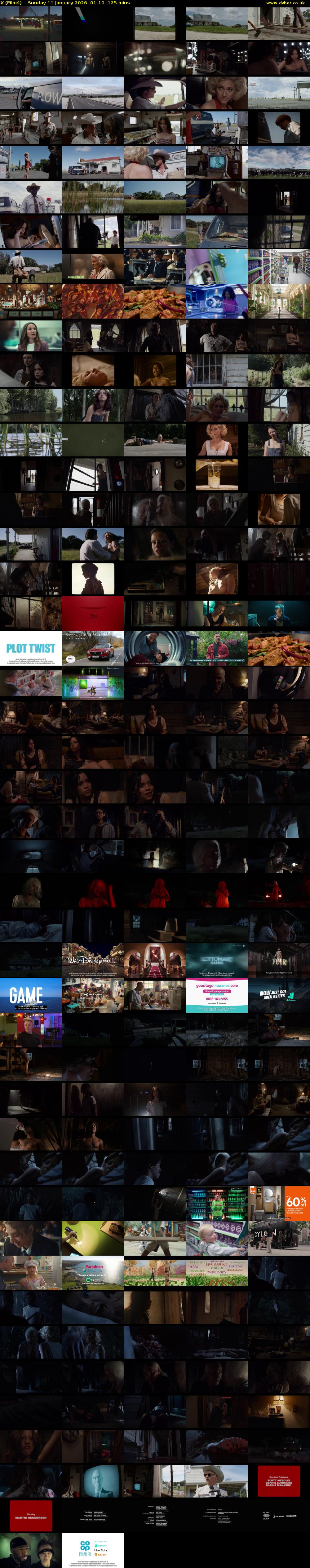 X (Film4) Sunday 11 January 2026 01:10 - 03:15