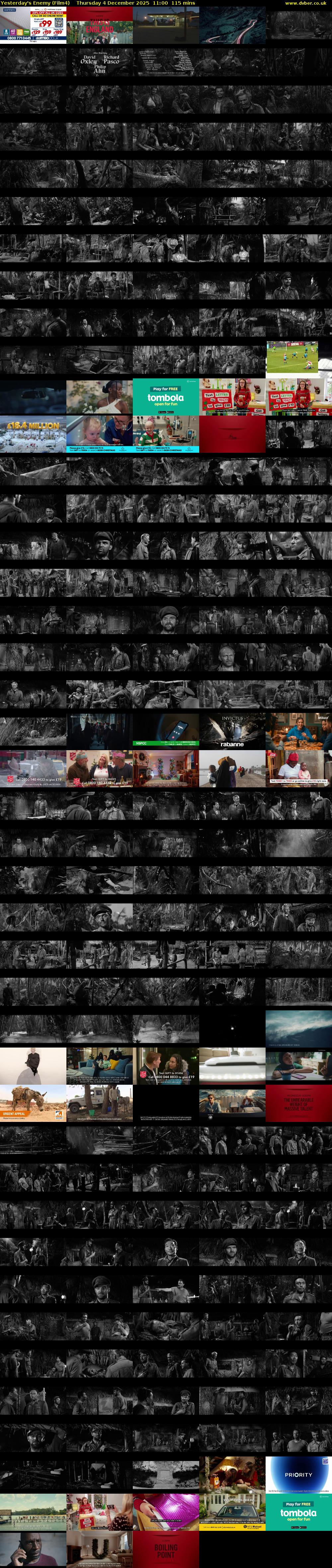 Yesterday's Enemy (Film4) Thursday 4 December 2025 11:00 - 12:55