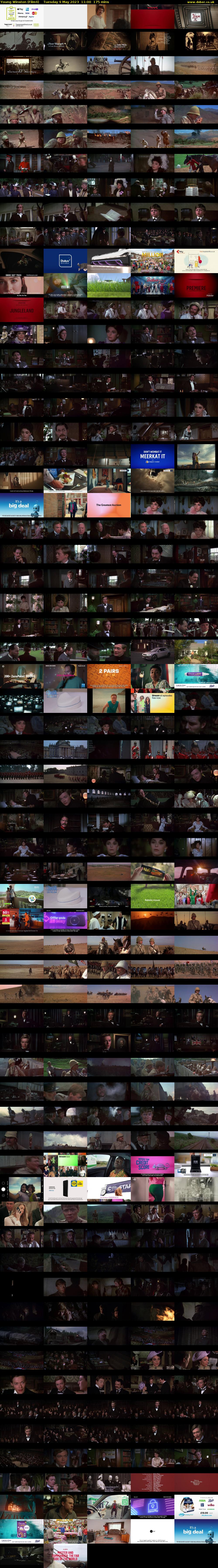 Young Winston (Film4) Tuesday 9 May 2023 11:00 - 13:55