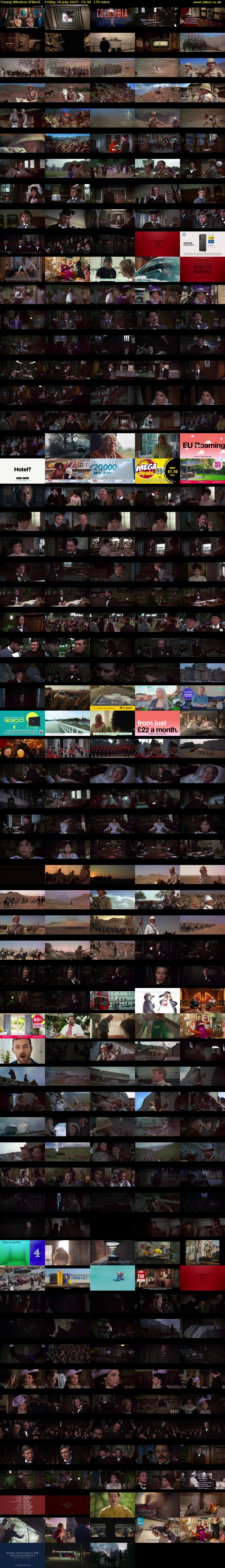 Young Winston (Film4) Friday 18 July 2025 15:30 - 18:20