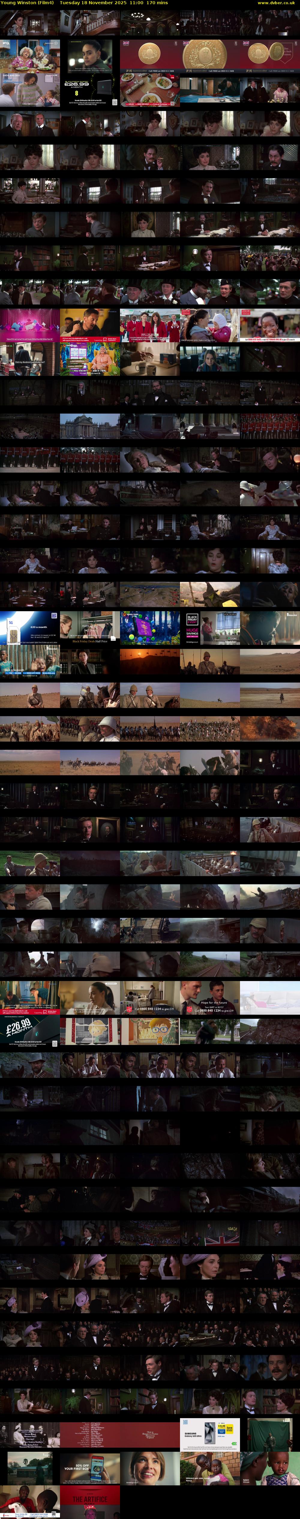 Young Winston (Film4) Tuesday 18 November 2025 11:00 - 13:50