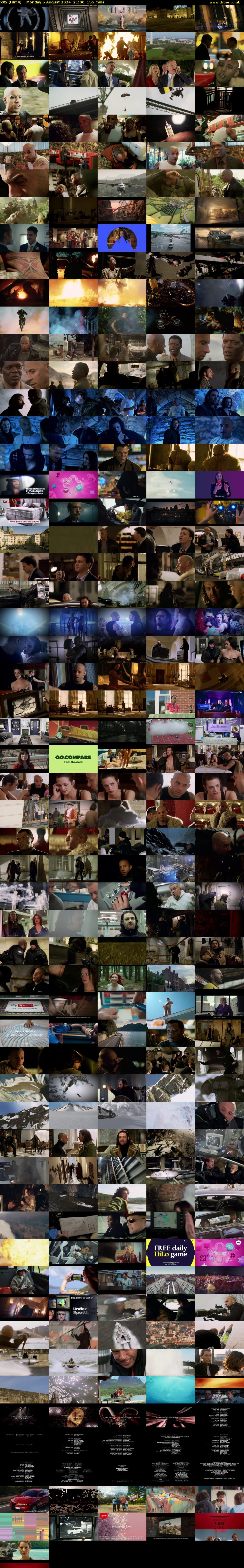 xXx (Film4) Monday 5 August 2024 21:00 - 23:35