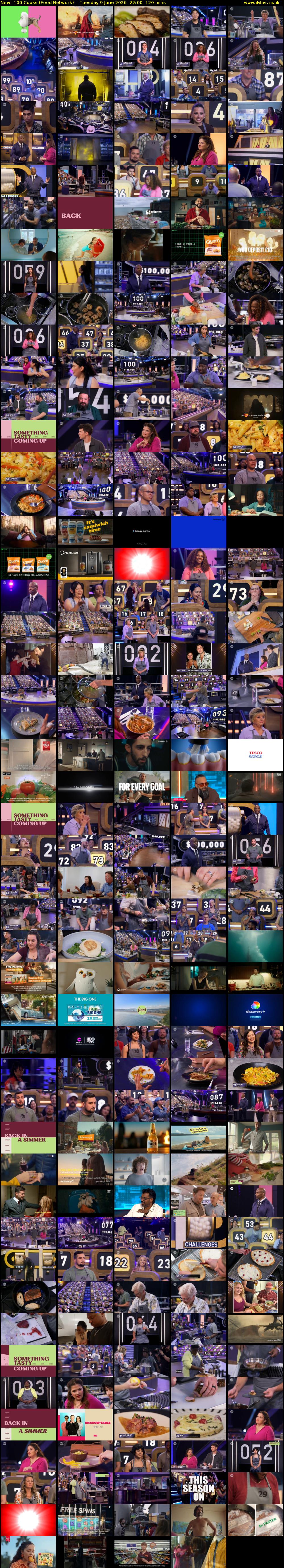 100 Cooks (Food Network) Tuesday 9 June 2026 22:00 - 00:00