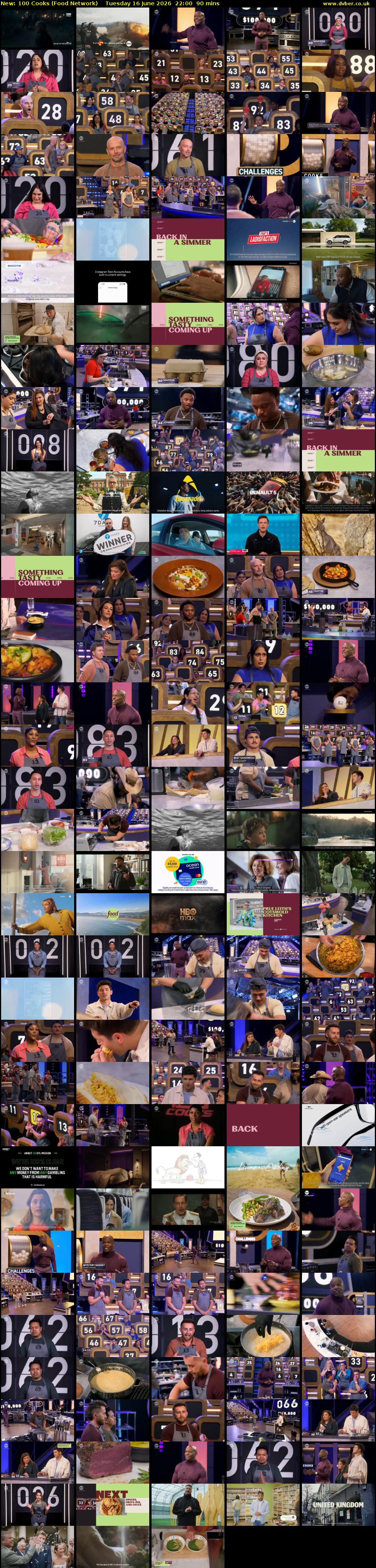 100 Cooks (Food Network) Tuesday 16 June 2026 22:00 - 23:30