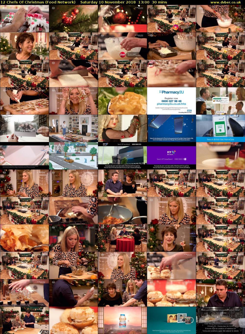 12 Chefs Of Christmas (Food Network) Saturday 10 November 2018 13:00 - 13:30