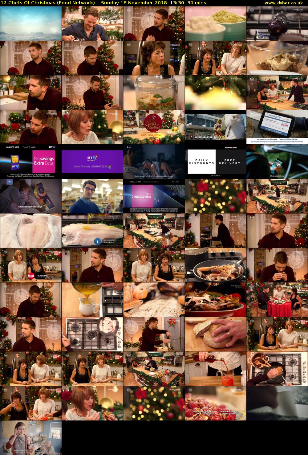 12 Chefs Of Christmas (Food Network) Sunday 18 November 2018 13:30 - 14:00