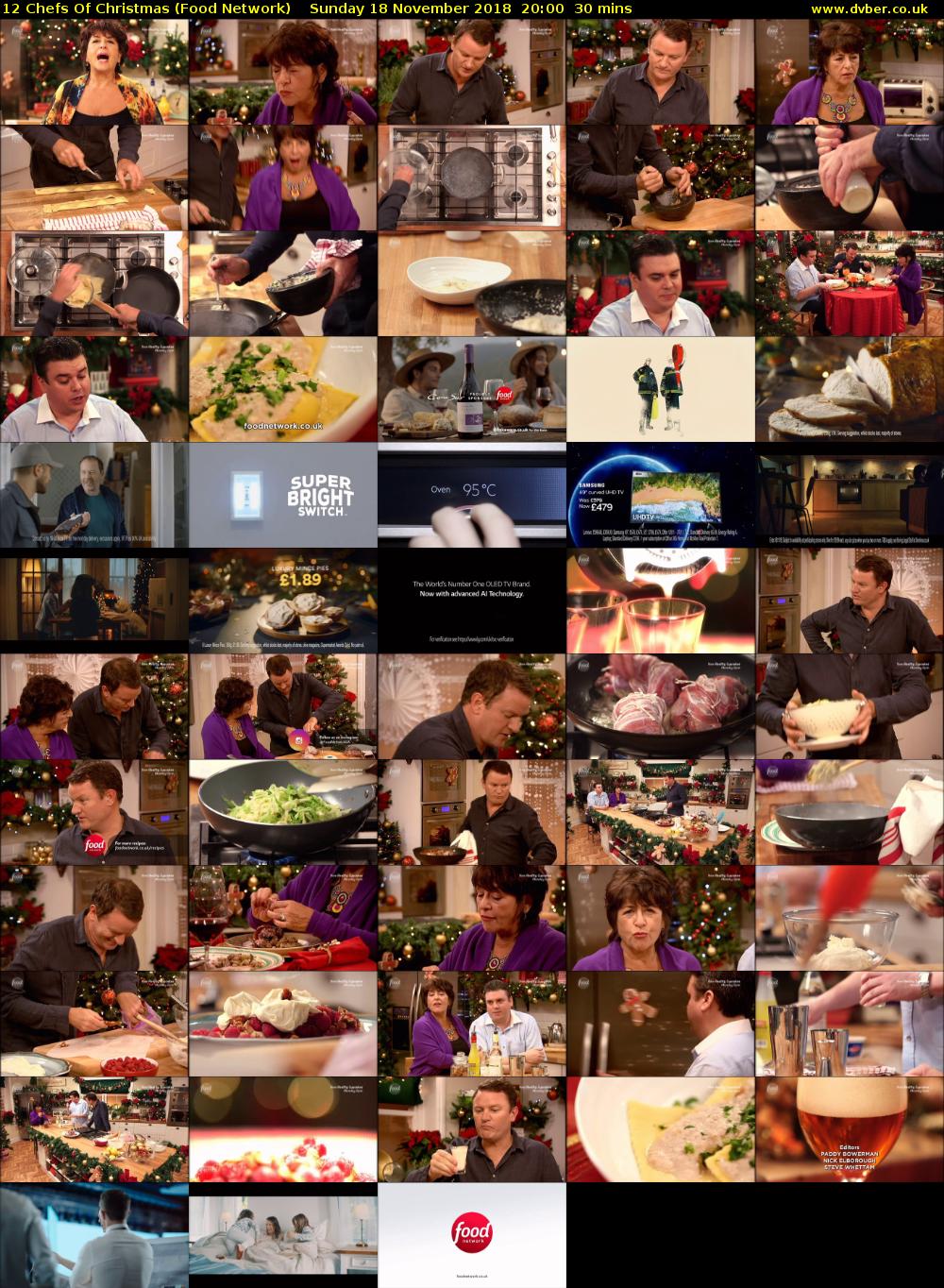 12 Chefs Of Christmas (Food Network) Sunday 18 November 2018 20:00 - 20:30