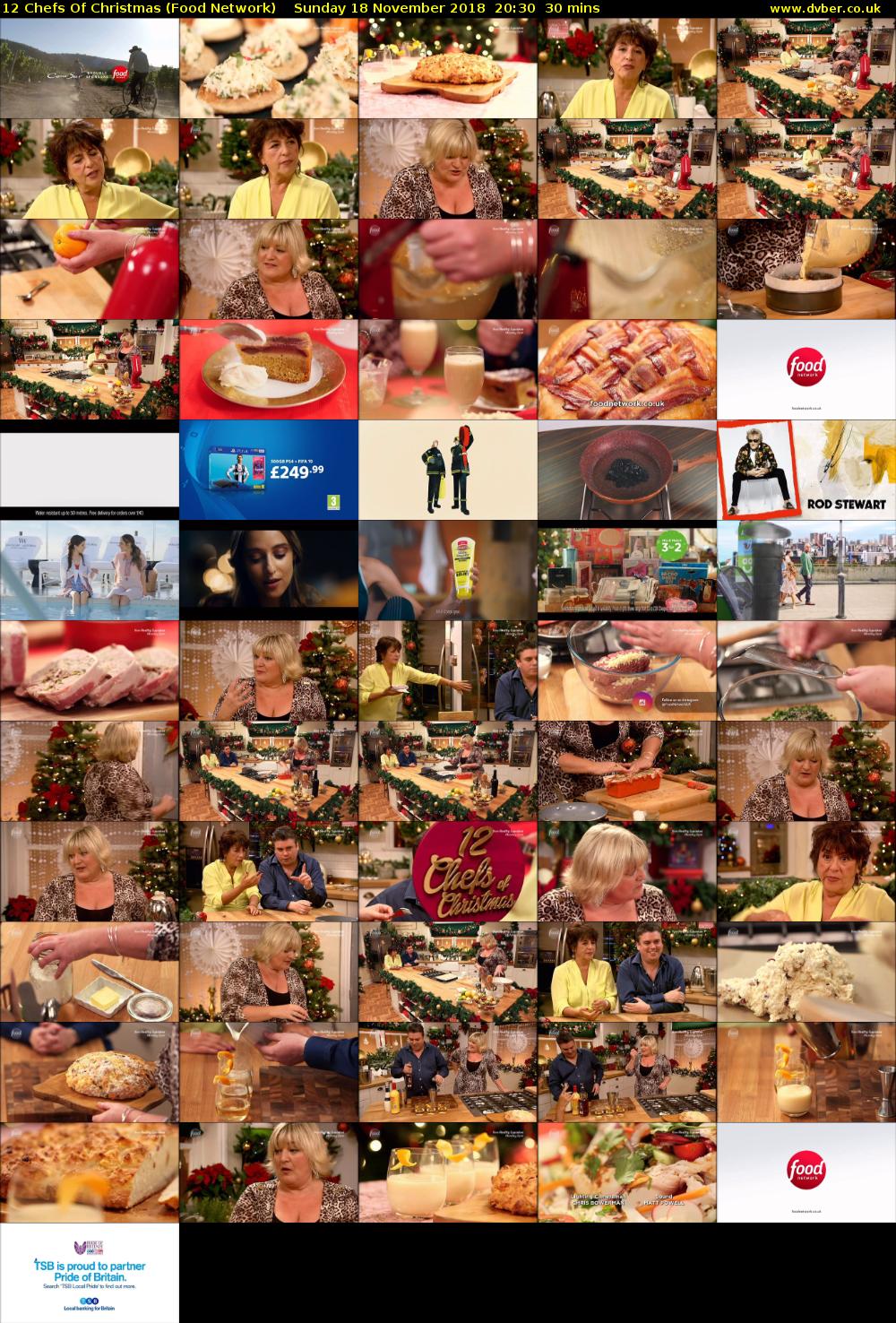 12 Chefs Of Christmas (Food Network) Sunday 18 November 2018 20:30 - 21:00