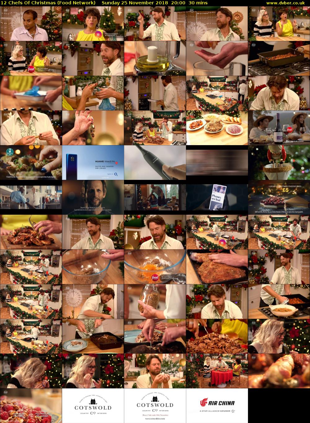 12 Chefs Of Christmas (Food Network) Sunday 25 November 2018 20:00 - 20:30