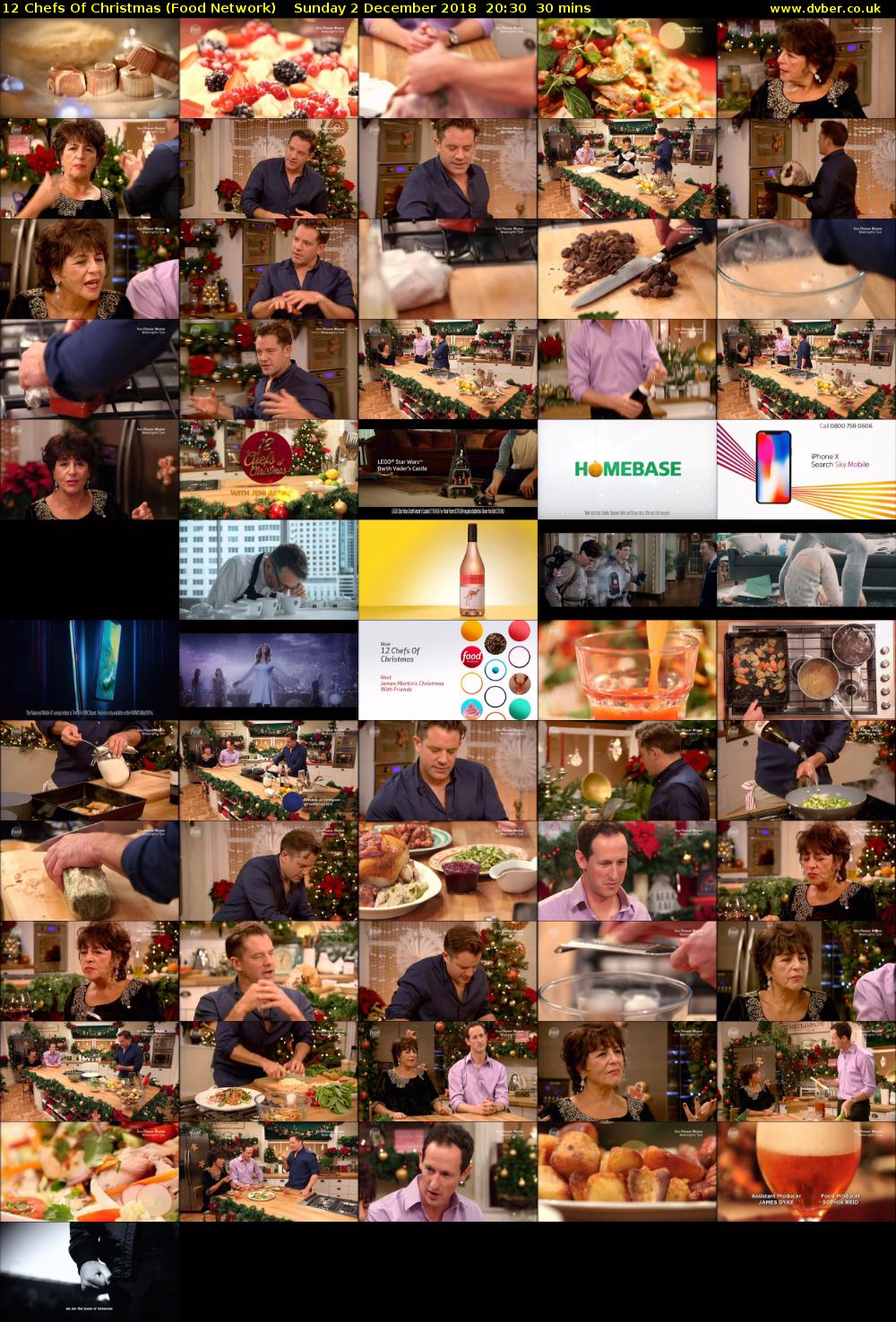 12 Chefs Of Christmas (Food Network) Sunday 2 December 2018 20:30 - 21:00