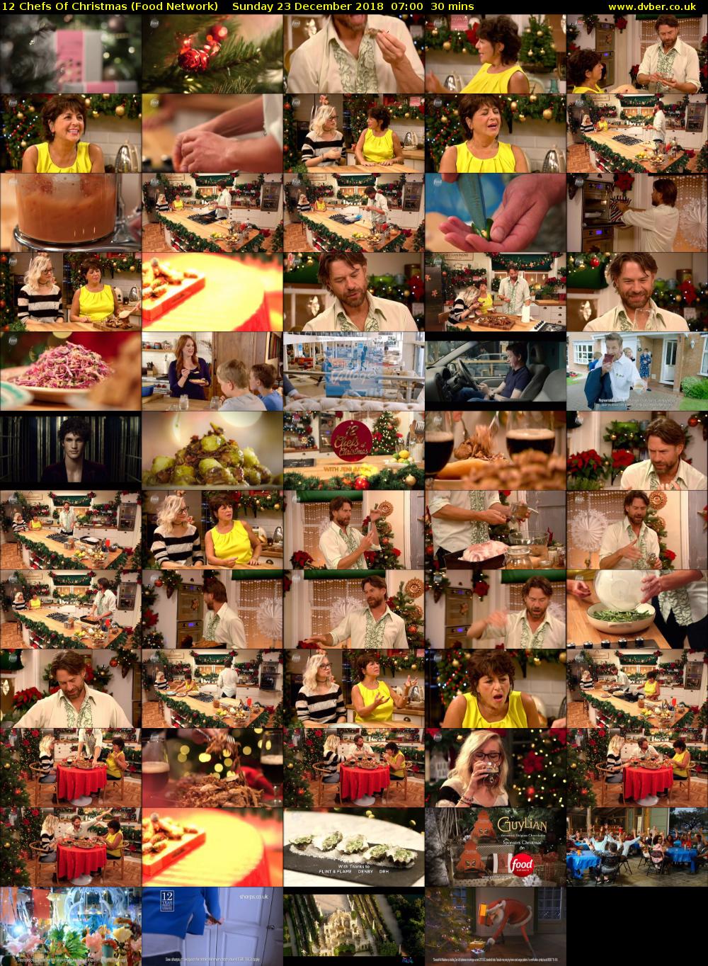12 Chefs Of Christmas (Food Network) Sunday 23 December 2018 07:00 - 07:30