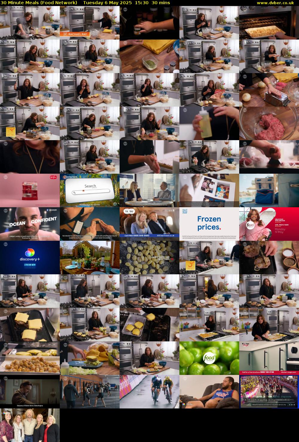 30 Minute Meals (Food Network) Tuesday 6 May 2025 15:30 - 16:00