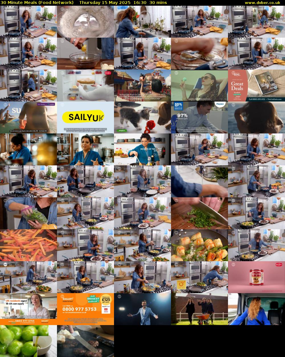 30 Minute Meals (Food Network) Thursday 15 May 2025 16:30 - 17:00