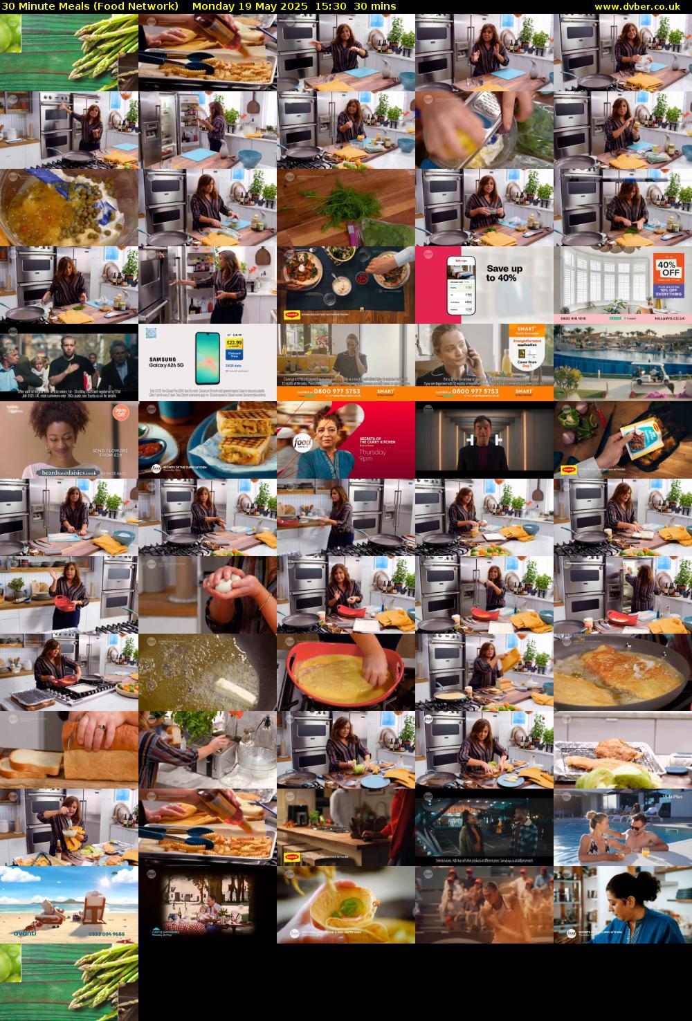 30 Minute Meals (Food Network) Monday 19 May 2025 15:30 - 16:00